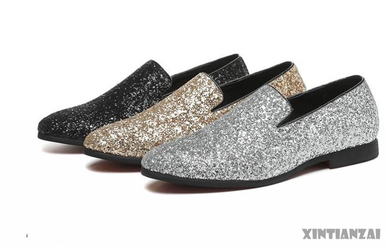 silver sequin dress shoes